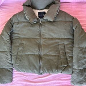 Fashion Nova Olive Puffer Jacket